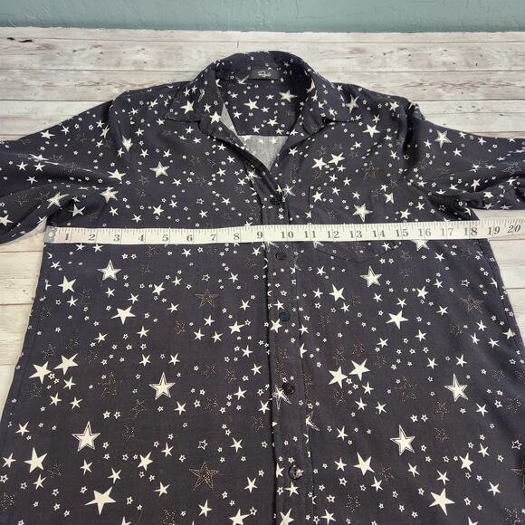 Rails Noemi Black Galaxy Print Button Down Shirt Size XS - Picture 7 of 9